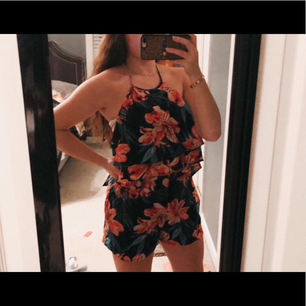 Charlotte Russe floral romper